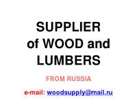 SUPPLIER of WOOD and LUMBERS from RUSSIA